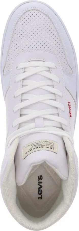 Levi's Men's Drive Hi High Top Sneakers - White, Gum - Image 4