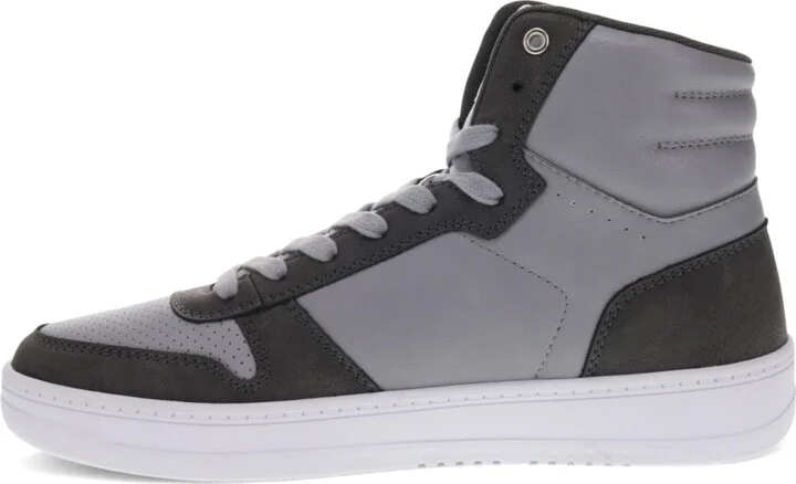 Levi's Men's Drive High Top Faux-Leather Lace-Up Sneakers - Gray, Charcoal - Image 6