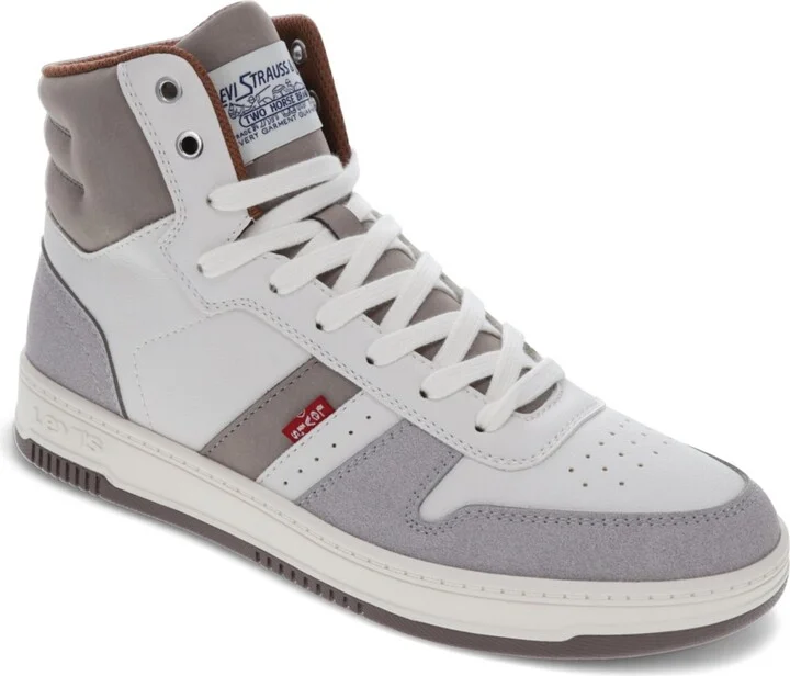Levi's Men's Drive High-top Lace Up Sneakers - Winter White, Cappuccino, Mocha