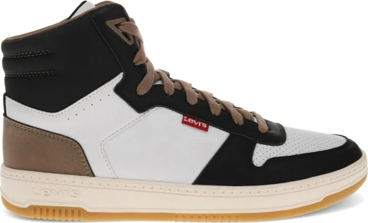 Levi's Men's Drive High Top Sneakers - White, Black - Image 4