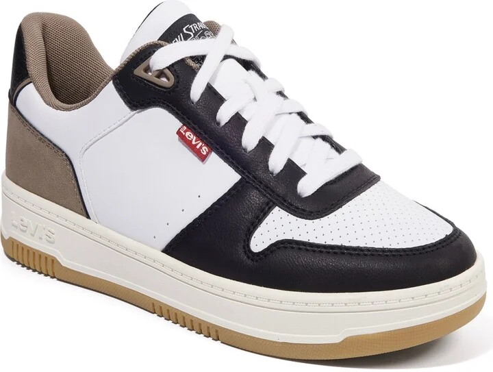 Levi's Men's Drive Lo Lace Up Sneaker - White/Black/Khaki