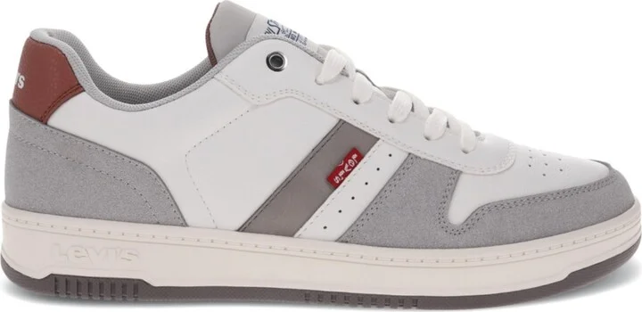 Levi's Men's Drive Low Top Lace Up Sneakers - White, Cappuccino, Mocha - Image 2