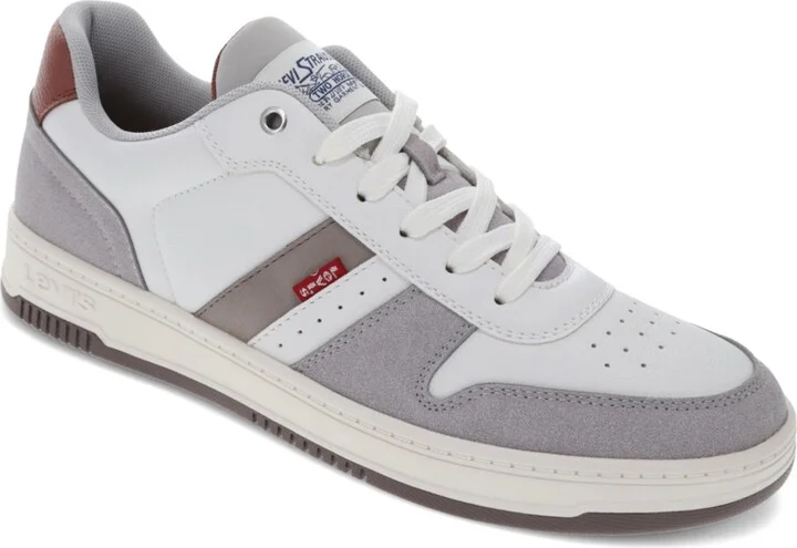 Levi's Men's Drive Low Top Lace Up Sneakers - White, Cappuccino, Mocha