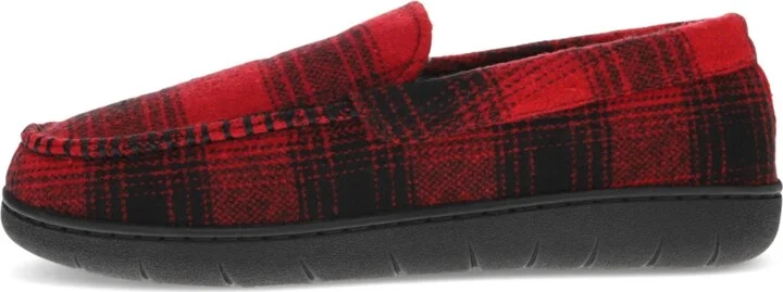 Levi's Men's Fields Buffalo Memory Foam Slippers - Charcoal, Red - Image 6
