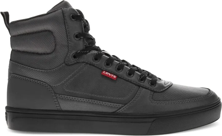 Levi's Men's Liam Hi Nl Lace-Up Sneakers - Charcoal, Black - Image 2