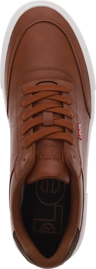 Levi's Men's Munro Faux-Leather Retro Low Top Sneakers - Tan, Brown - Image 4