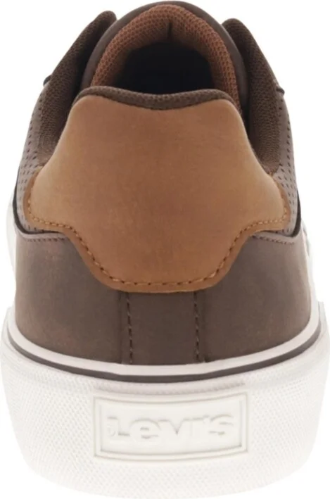 Levi's Men's Munro Ul Faux Leather Lace-Up Sneakers - Brown, Tan - Image 3