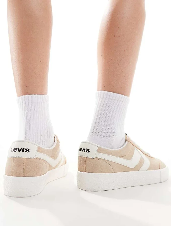 Levi's Sneak suede sneakers with logo in beige - Image 3