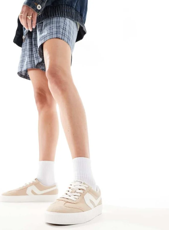 Levi's Sneak suede sneakers with logo in beige - Image 4