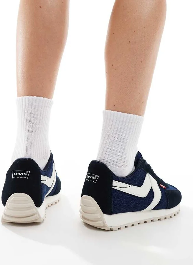 Levi's Stryder sneakers with Red Tab logo in navy denim - Image 3