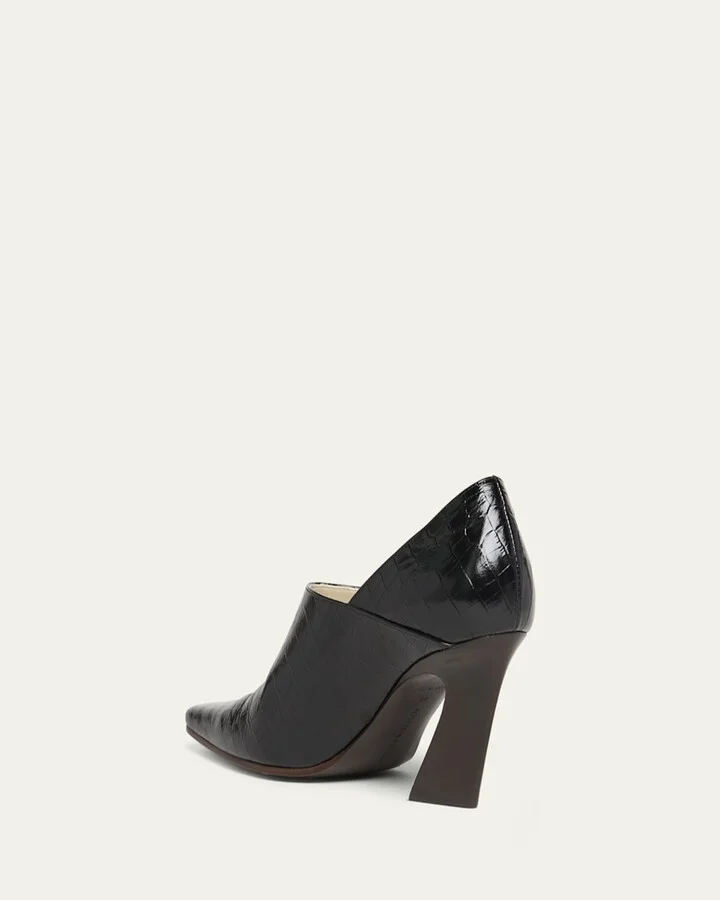 Lewis Croco Block-Heel Pumps - Image 5
