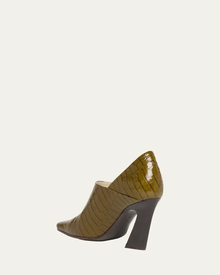 Lewis Croco Block-Heel Pumps - Image 7