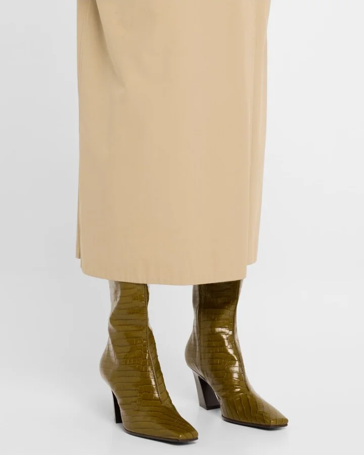 Lewis Croco Knee Boots - Image 3
