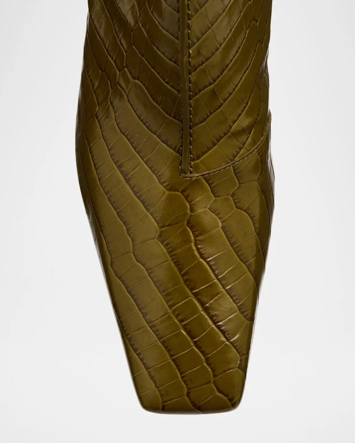 Lewis Croco Knee Boots - Image 5