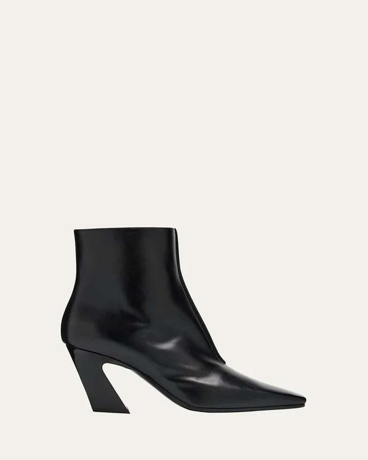 Lewis Leather Square-Toe Ankle Boots