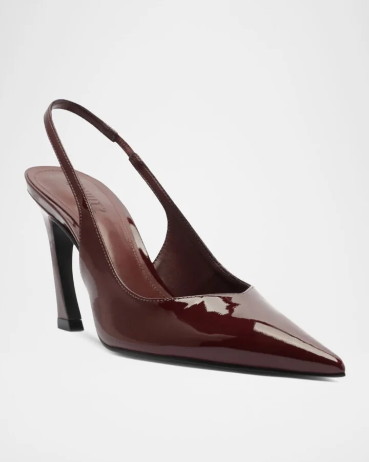 Lexi Shiny Leather Slingback Pumps - Image 2
