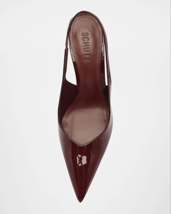 Lexi Shiny Leather Slingback Pumps - Image 3