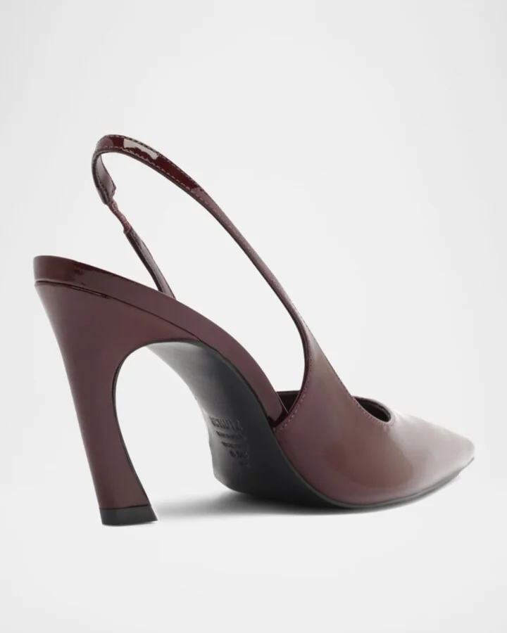 Lexi Shiny Leather Slingback Pumps - Image 4