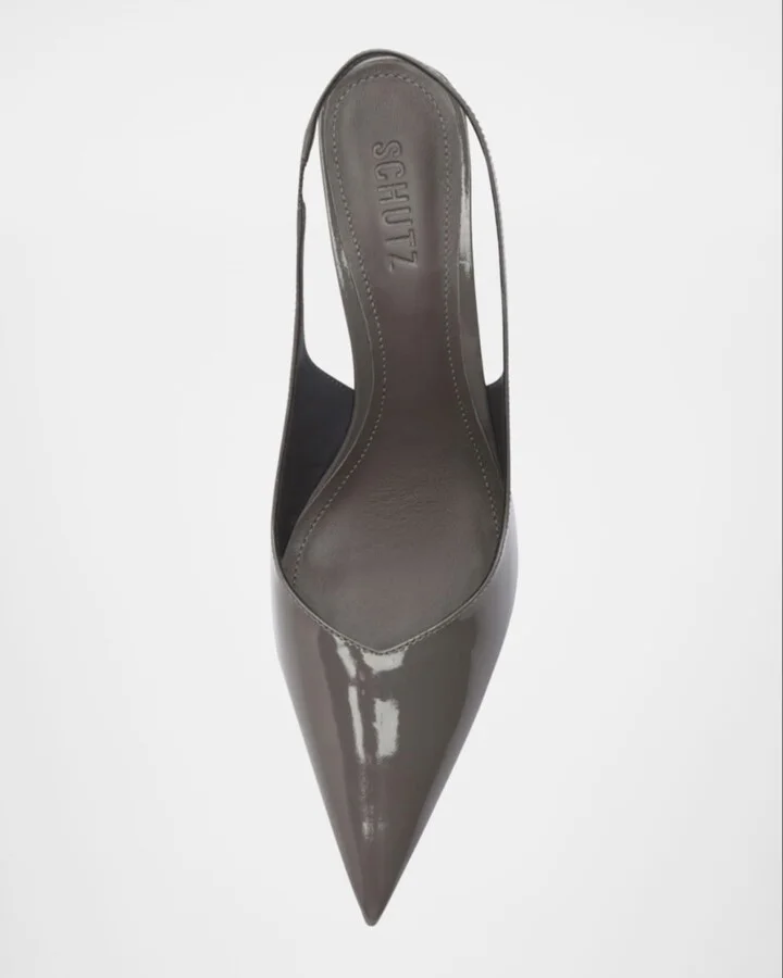 Lexi Shiny Leather Slingback Pumps - Image 2