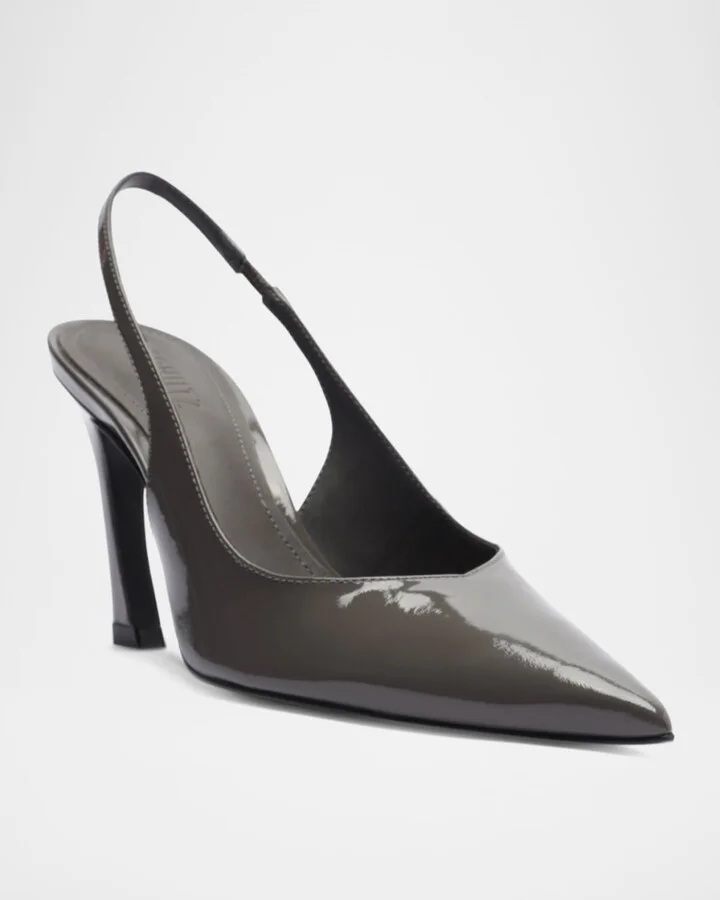 Lexi Shiny Leather Slingback Pumps - Image 3