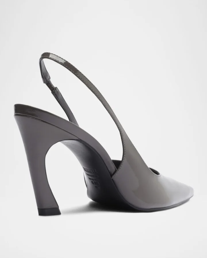 Lexi Shiny Leather Slingback Pumps - Image 4