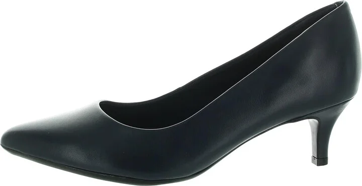 Lexie Womens Leather Pointed Toe Pumps