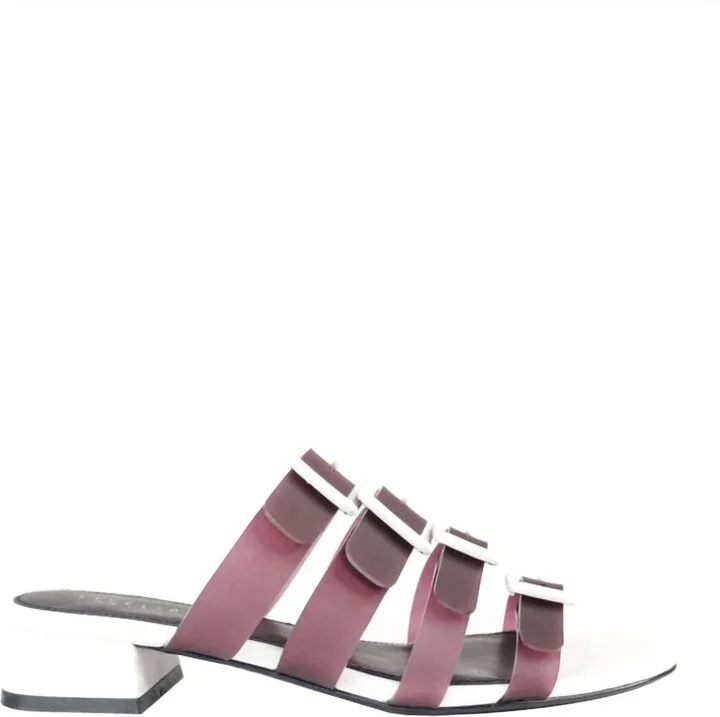 Lexington Slide Sandal In Black And White