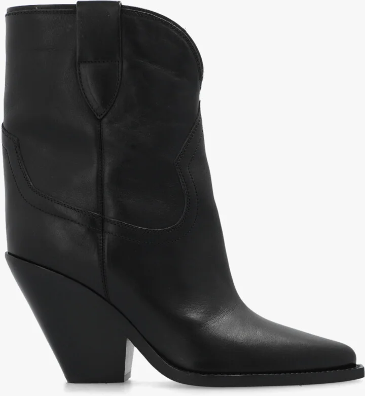 ‘Leyane’ Heeled Ankle Boots, , - Black