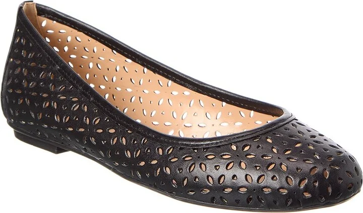 Leyla Laser Cut Leather Flat