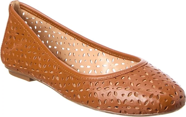 Leyla Laser Cut Leather Flat