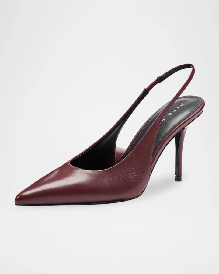 Leynne Leather Slingback Pumps - Image 9