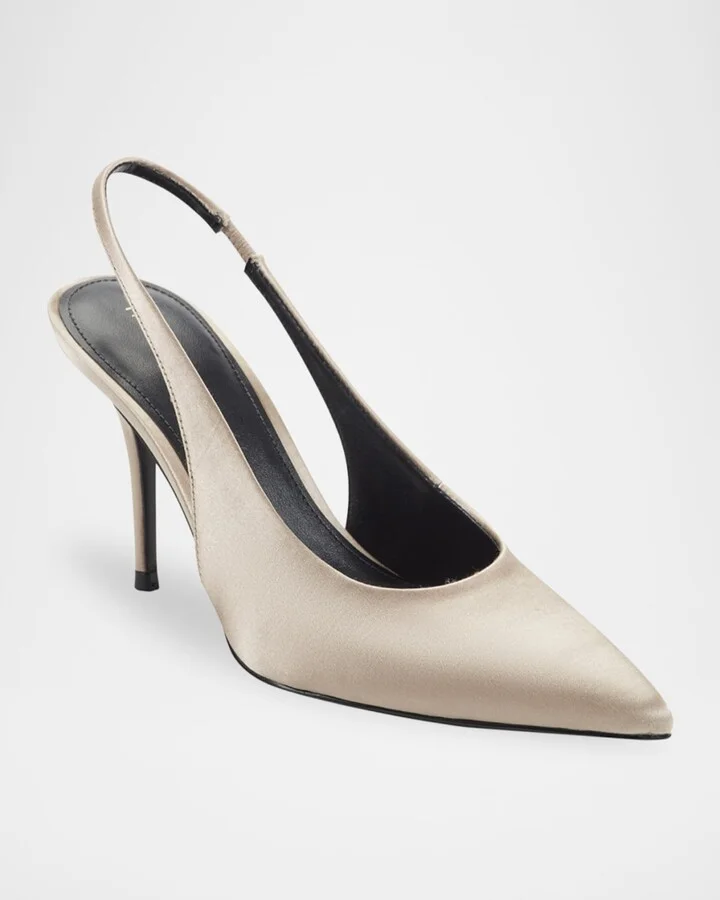 Leynne Satin Slingback Pumps - Image 2