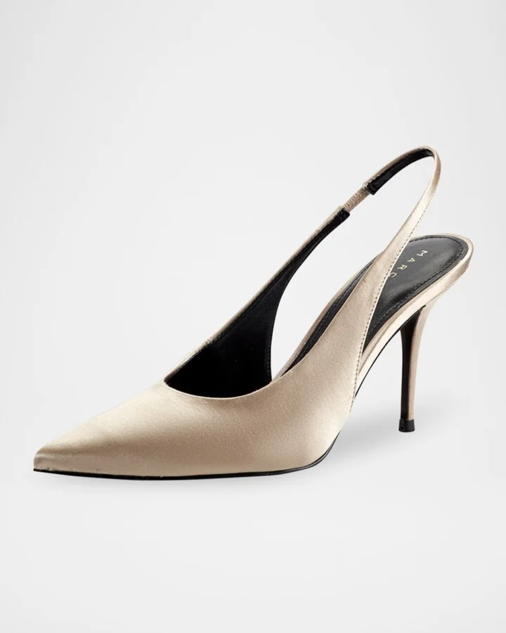 Leynne Satin Slingback Pumps - Image 3