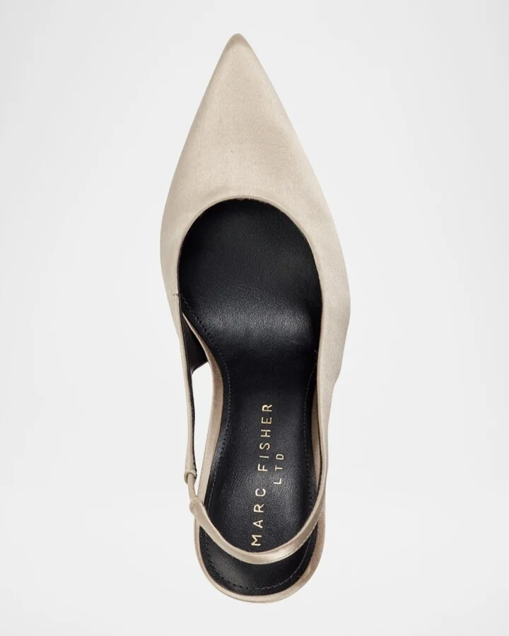 Leynne Satin Slingback Pumps - Image 4