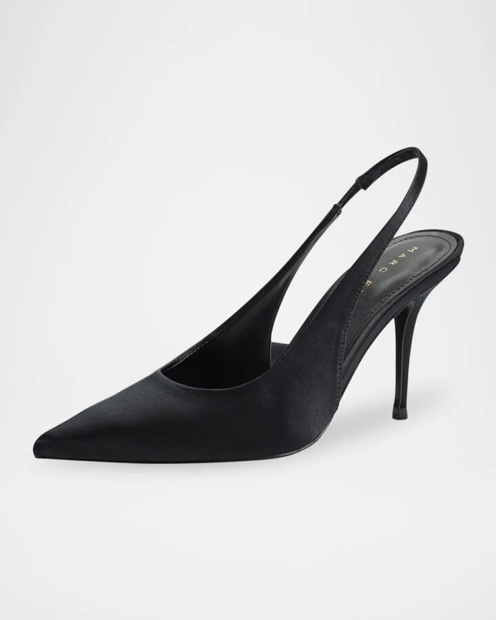 Leynne Satin Slingback Pumps - Image 10