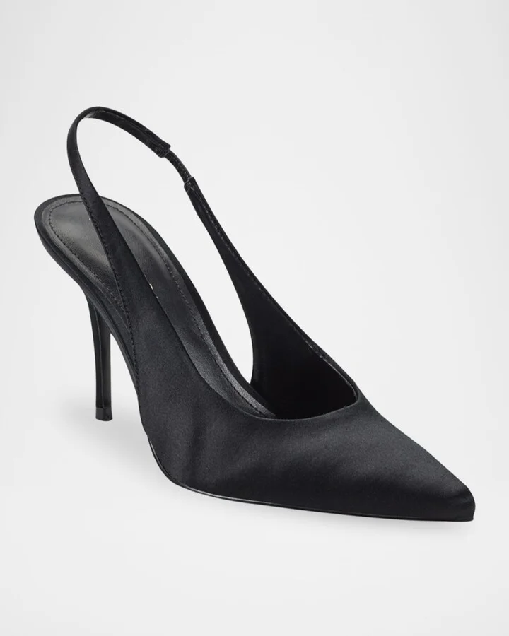 Leynne Satin Slingback Pumps - Image 11