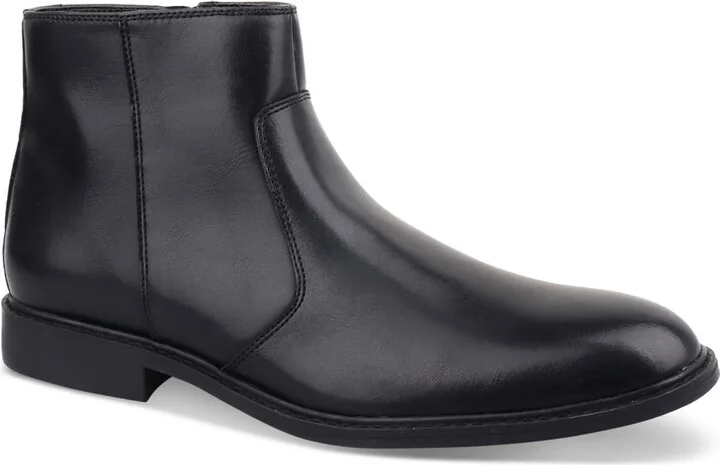 LIAM Mens Faux Leather Side Zipper Chelsea Boots