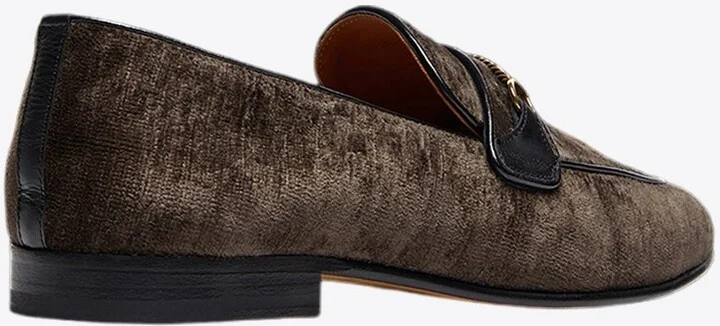 Liam Velvet Chain-Strap Loafers - Image 2