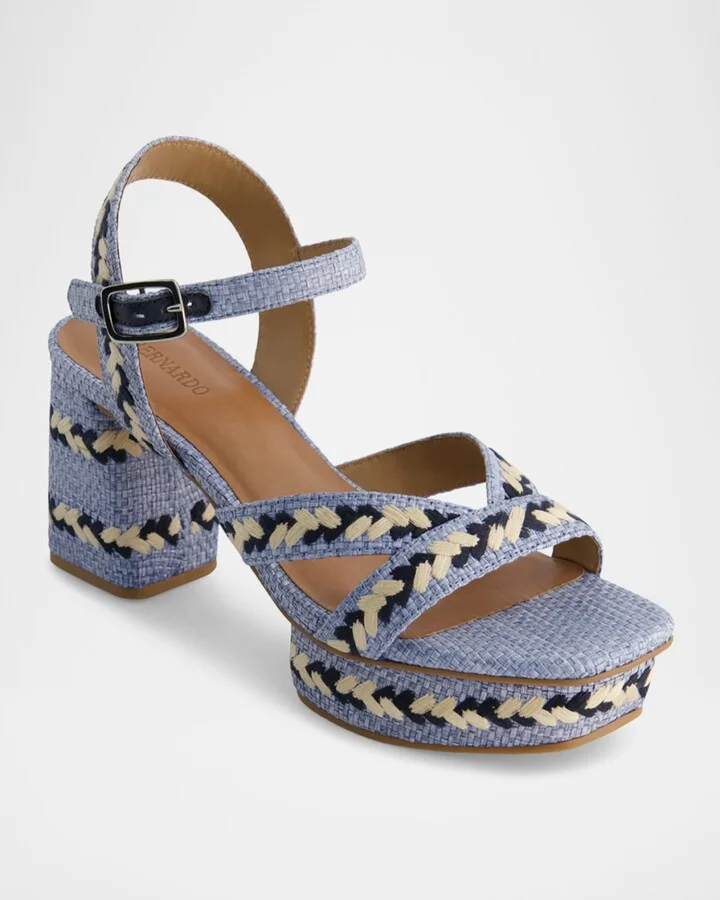 Liana Raffia Ankle-Strap Platform Sandals - Image 4