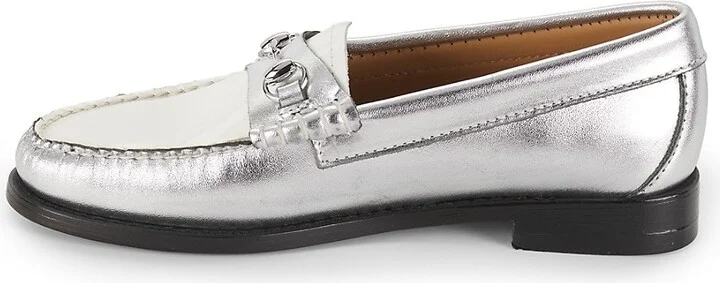 Lianna Metallic Leather Bit Loafers - Image 4