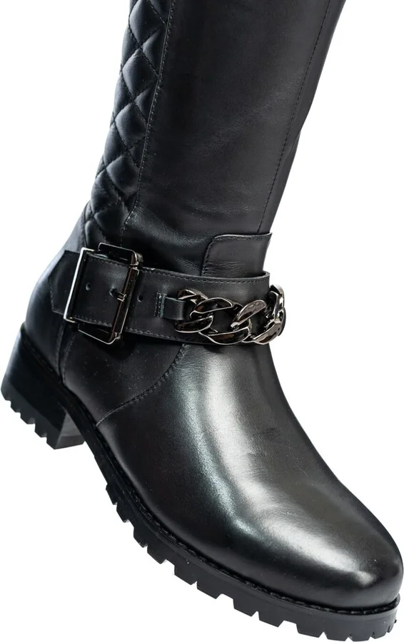 Libby Leather Tall Moto Boot - Image 6