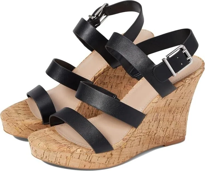 Liber Sandals Women's US 7.5 Black Wedge Heel KHD747