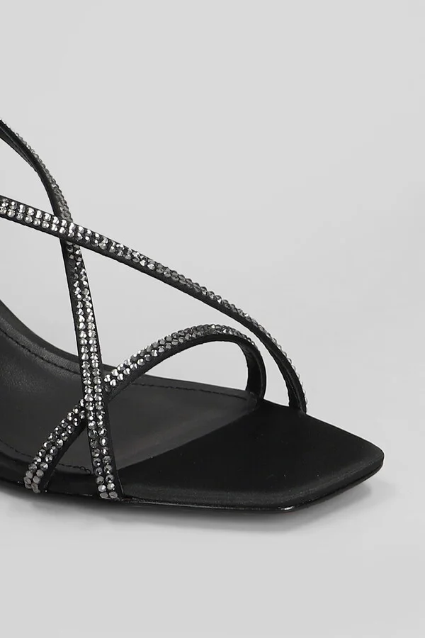 Liberty Heel 55 Sandals In Black Satin - Image 5