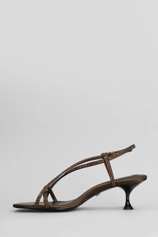 Liberty Heel 55 Sandals In Brown Leather - Image 3