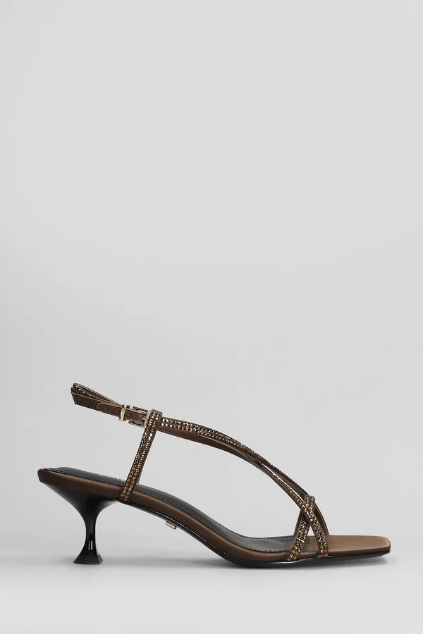 Liberty Heel 55 Sandals In Brown Leather