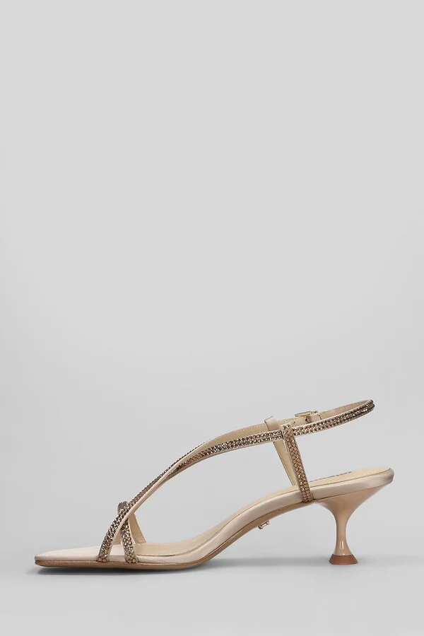 Liberty Heel 55 Sandals In Powder Satin - Image 3