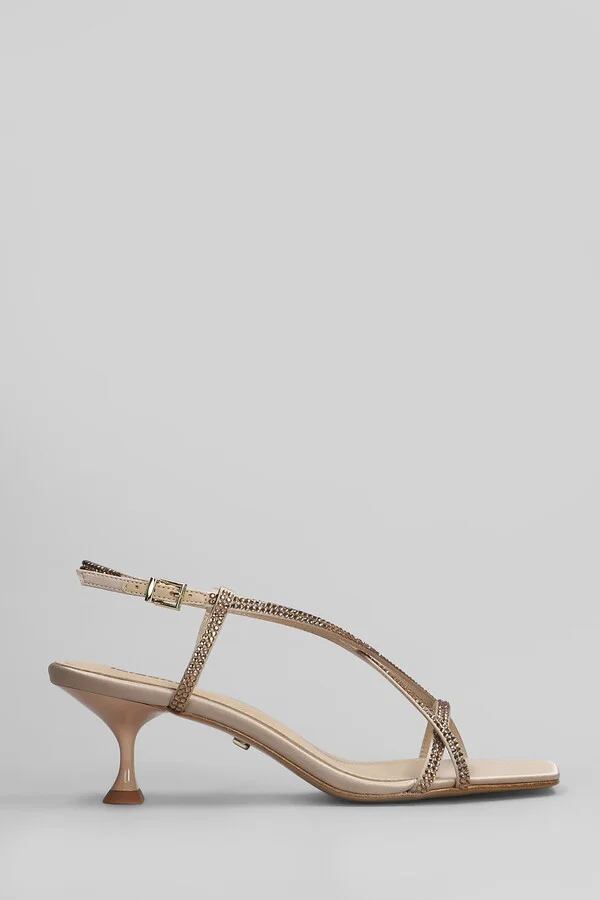 Liberty Heel 55 Sandals In Powder Satin