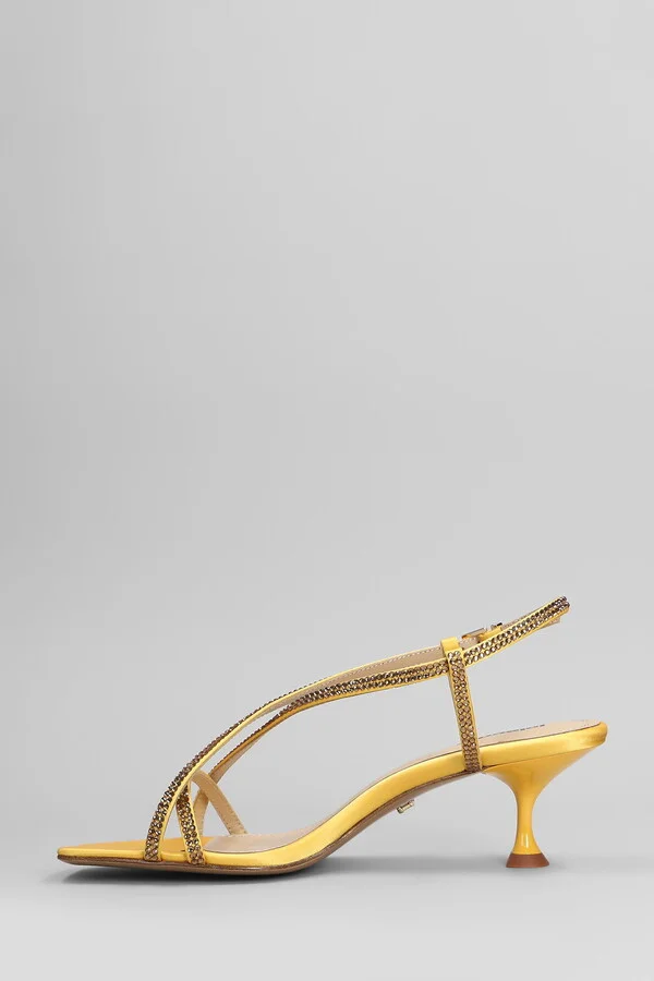 Liberty Heel 55 Sandals In Yellow Leather - Image 3