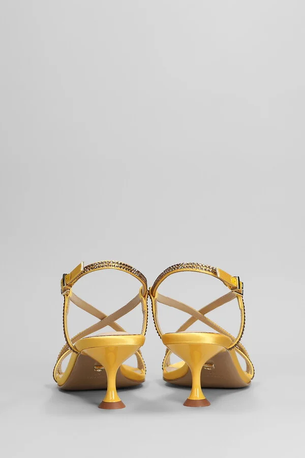 Liberty Heel 55 Sandals In Yellow Leather - Image 4