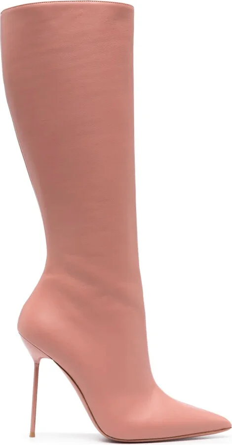 Lidia 105mm leather stiletto boots